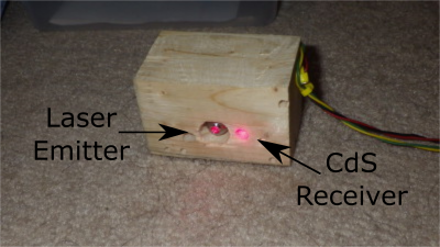 detail view of emitter/receiver block